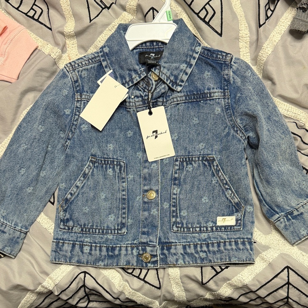 7 For All Mankind Kids Light Blue Denim Jacket